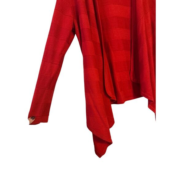 New York & Company Women's XL Red Open Front Cardigan Sweater - Picture 2 of 8